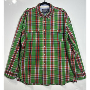 Nautica Button Down Plaid Long Sleeve Cotton Colorful Casual Men's Size 2XL